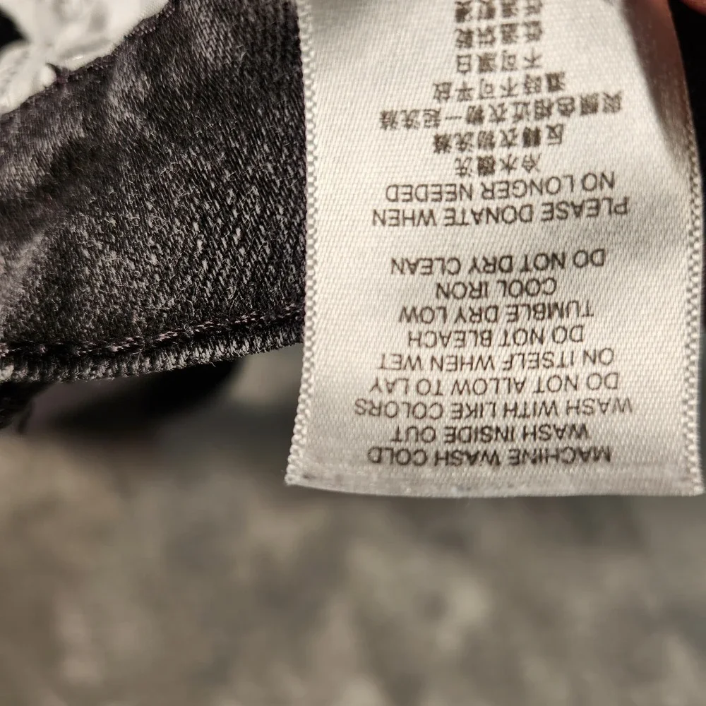 Levi's 511 Jeans Women's 16 Reg 28X29 (Tag 28X28) Black Ankle Stretch Slim Denim
